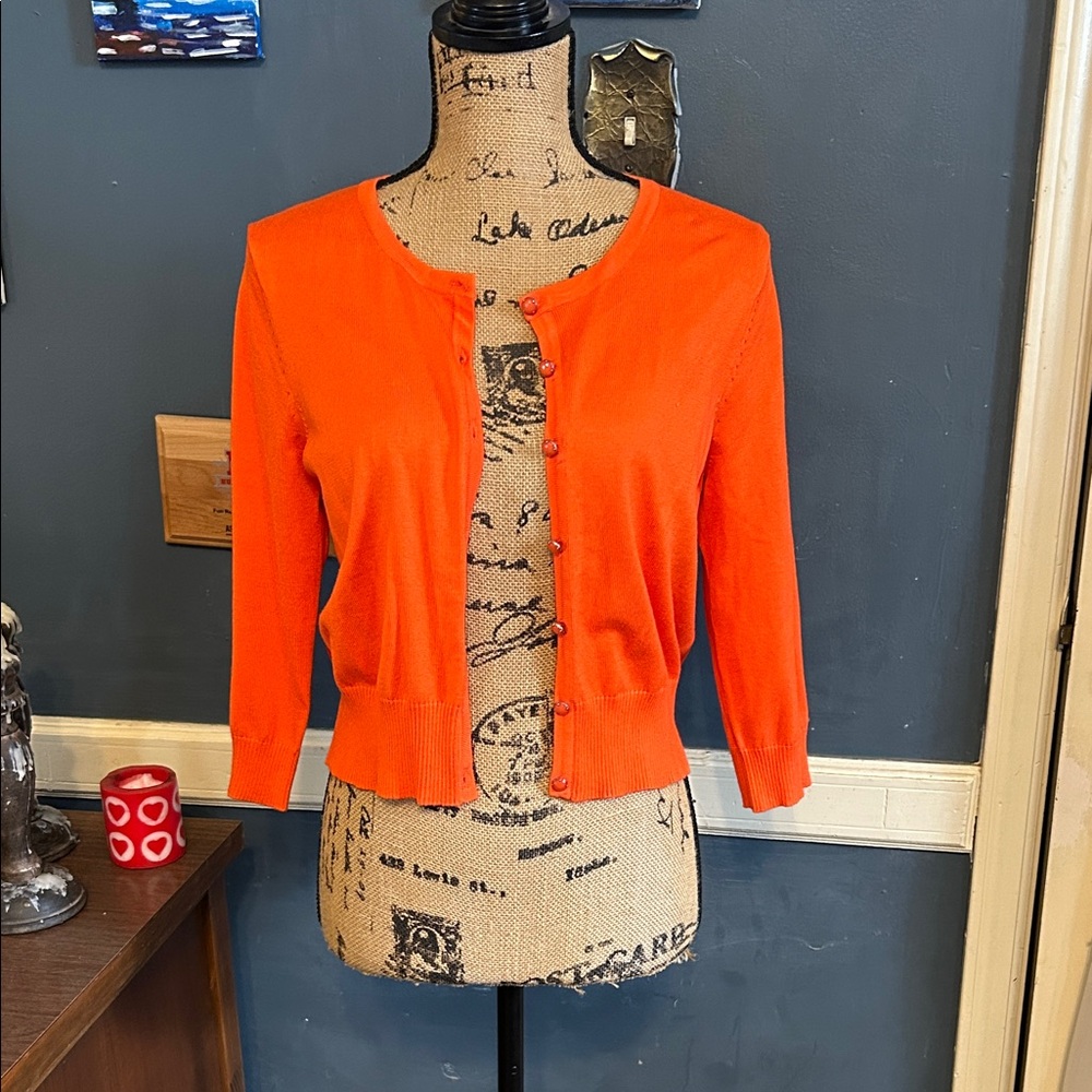 Cato Orange Women's Knit Cardigan